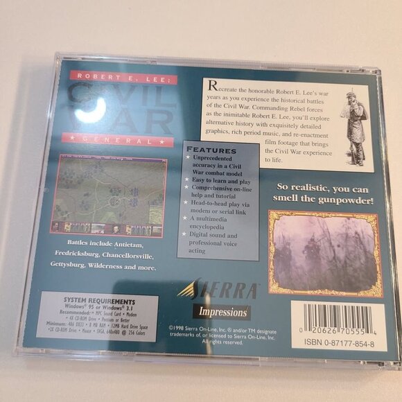 Robert E. Lee : Civil War General, Sierra Big Box PC Game - 1996 - Picture 8 of 8